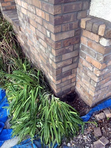 After: Rebuilt brick corner