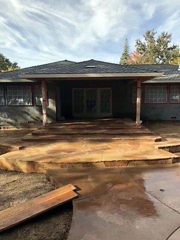 After: Finished flagstone patio and steps