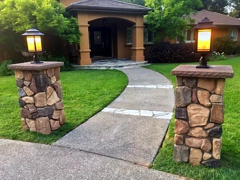 Stone lantern columns