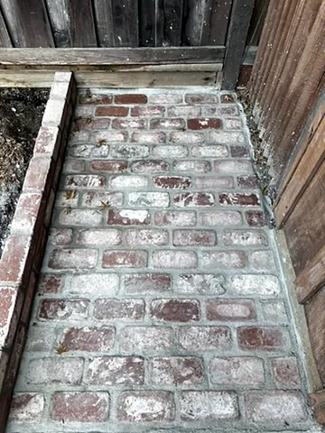 Brick side walkway