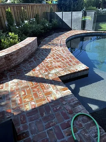 Brick pool deck