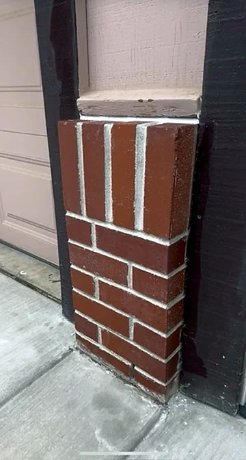 Brick column face